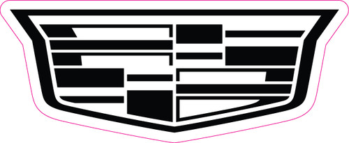 Black cadillac logo sticker - cadillac,