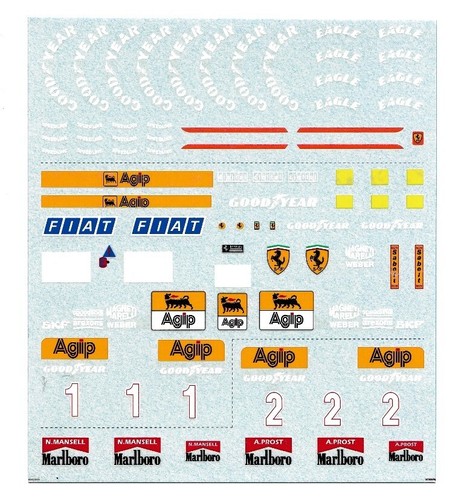 Decal ferrari 641 2 - ferrari, f1