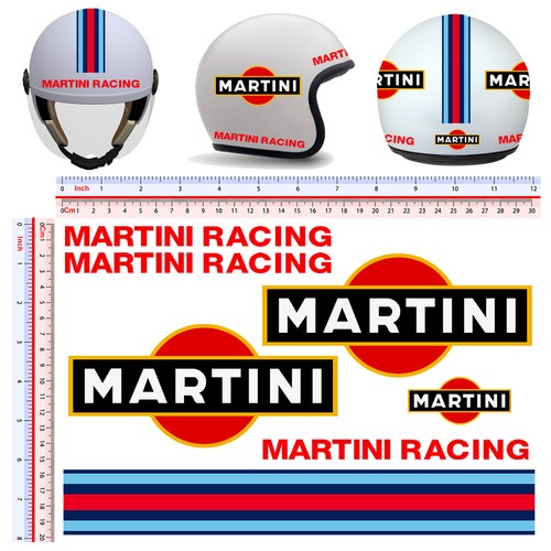 Adesivi casco martini racing