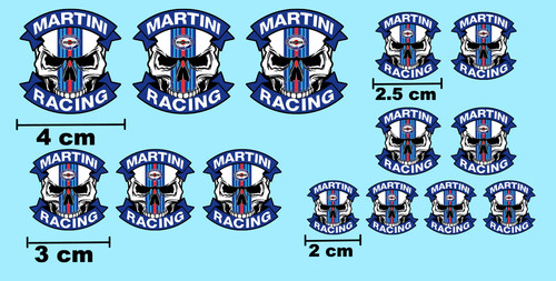 Decals martini racing skull - decals,