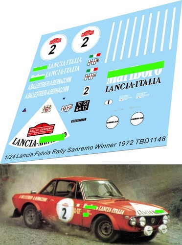 Decals per lancia fulvia - 1/24,