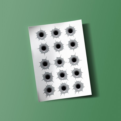 15x adesivo fori proiettile - 15x,