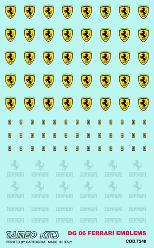 Decal generica ferrari - 1/43,