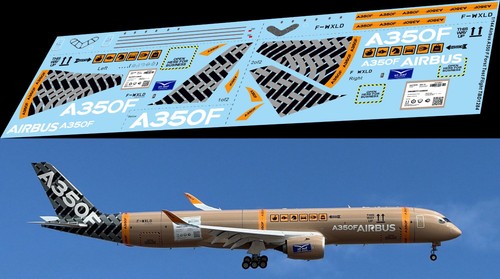 144 decals for airbus a350f - 1/144,
