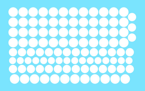Decalcomanie decals rond blanc - rond,