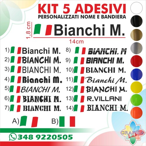 Kit adesivi decal nome - kit,